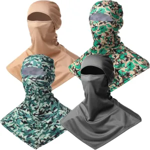 4 Piece Balaclava Face Covering Summer Balaclava Sun Protection Long Neck Cover for Men Women