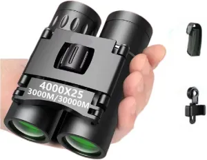 4000x25 Zoom Telescope Professional Bak4 Hd Powerful Binoculars Long Range Portable Monocular or Camping Tourism Outdoor (B)