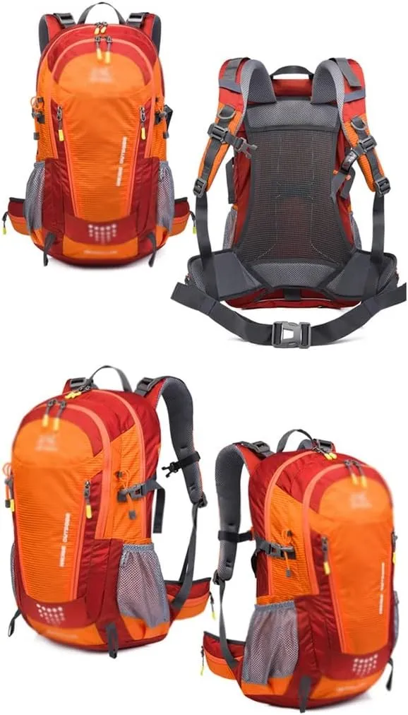 40L Camping Backpack Travel Hiking Backpack Outdoor Bag with Rain Cover(E)