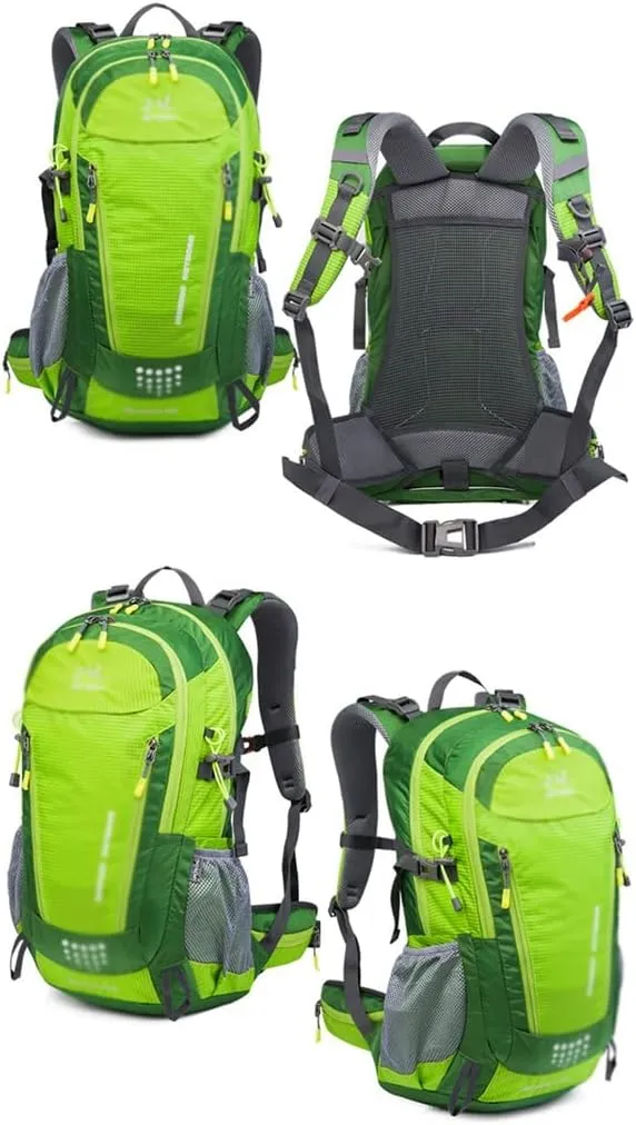 40L Camping Backpack Travel Hiking Backpack Outdoor Bag with Rain Cover(E)