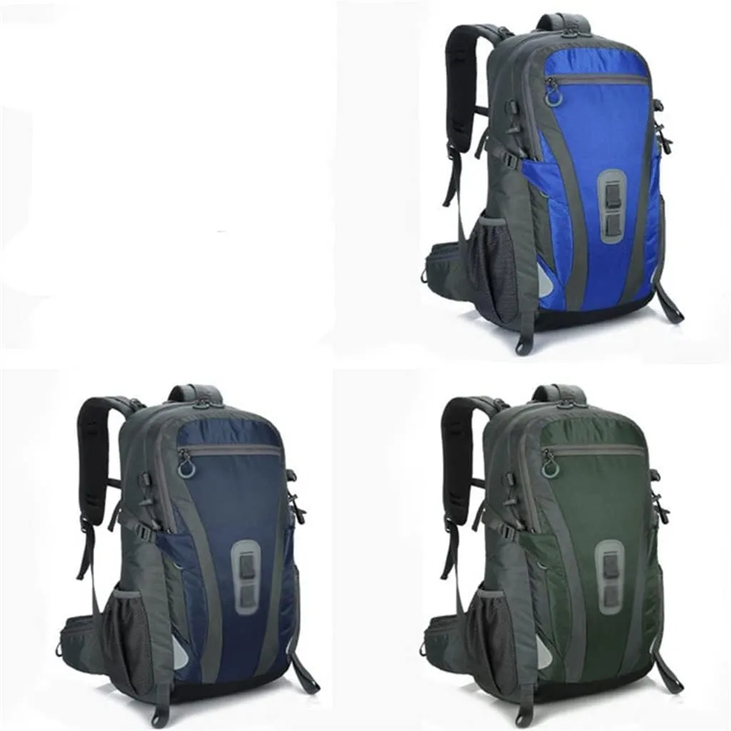 40L Outdoor Travel Bag Travel Backpack Large Capacity Sports Men's Backpack Hiking Camping Bag (Black,57 * 32 * 20cm)