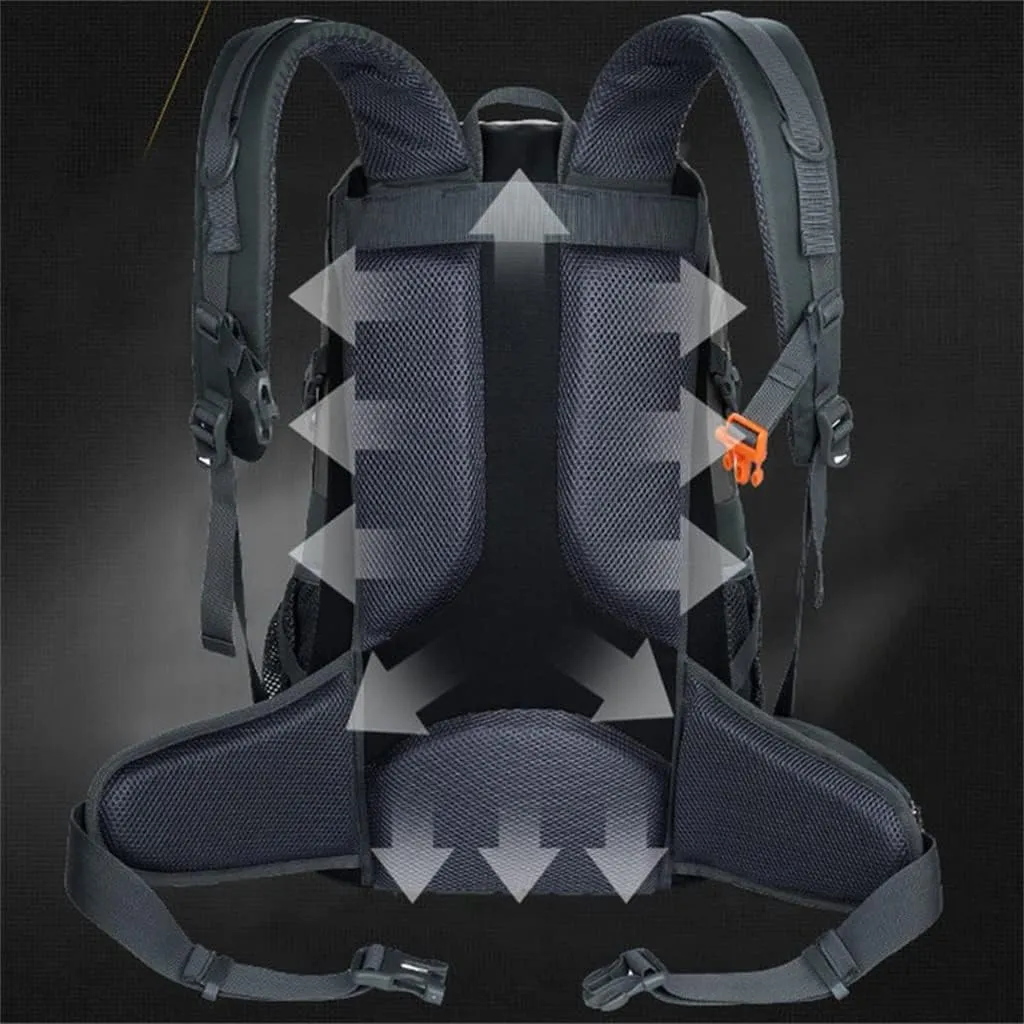 40L Outdoor Travel Bag Travel Backpack Large Capacity Sports Men's Backpack Hiking Camping Bag (Black,57 * 32 * 20cm)
