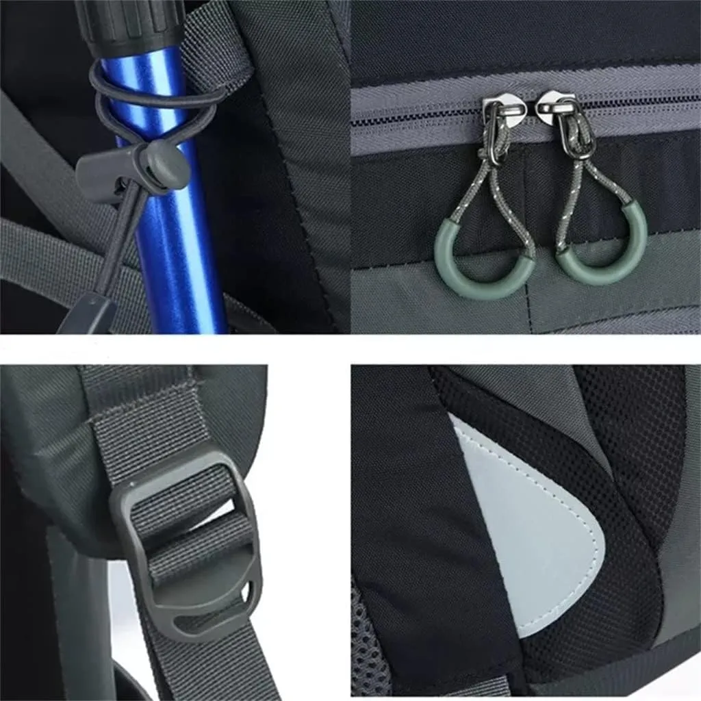 40L Outdoor Travel Bag Travel Backpack Large Capacity Sports Men's Backpack Hiking Camping Bag (Black,57 * 32 * 20cm)