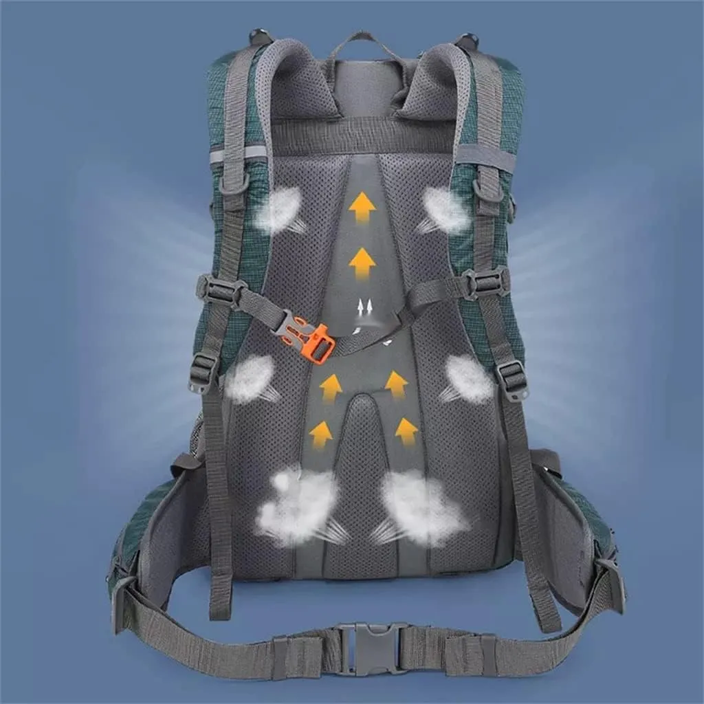 40L Sports Travel Backpack Outdoor Camping Rucksack Hiking Backpack Mountaineering Bag (E,As the picture shows)