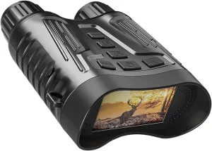 4K IR Night Vision Digital Binoculars, Mini Portable Night Vision Goggles for Adults, 3.2'' Large Screen, 8X Digital Zoom, 32GB Card to Save Photos and Videos for All Qi Phone