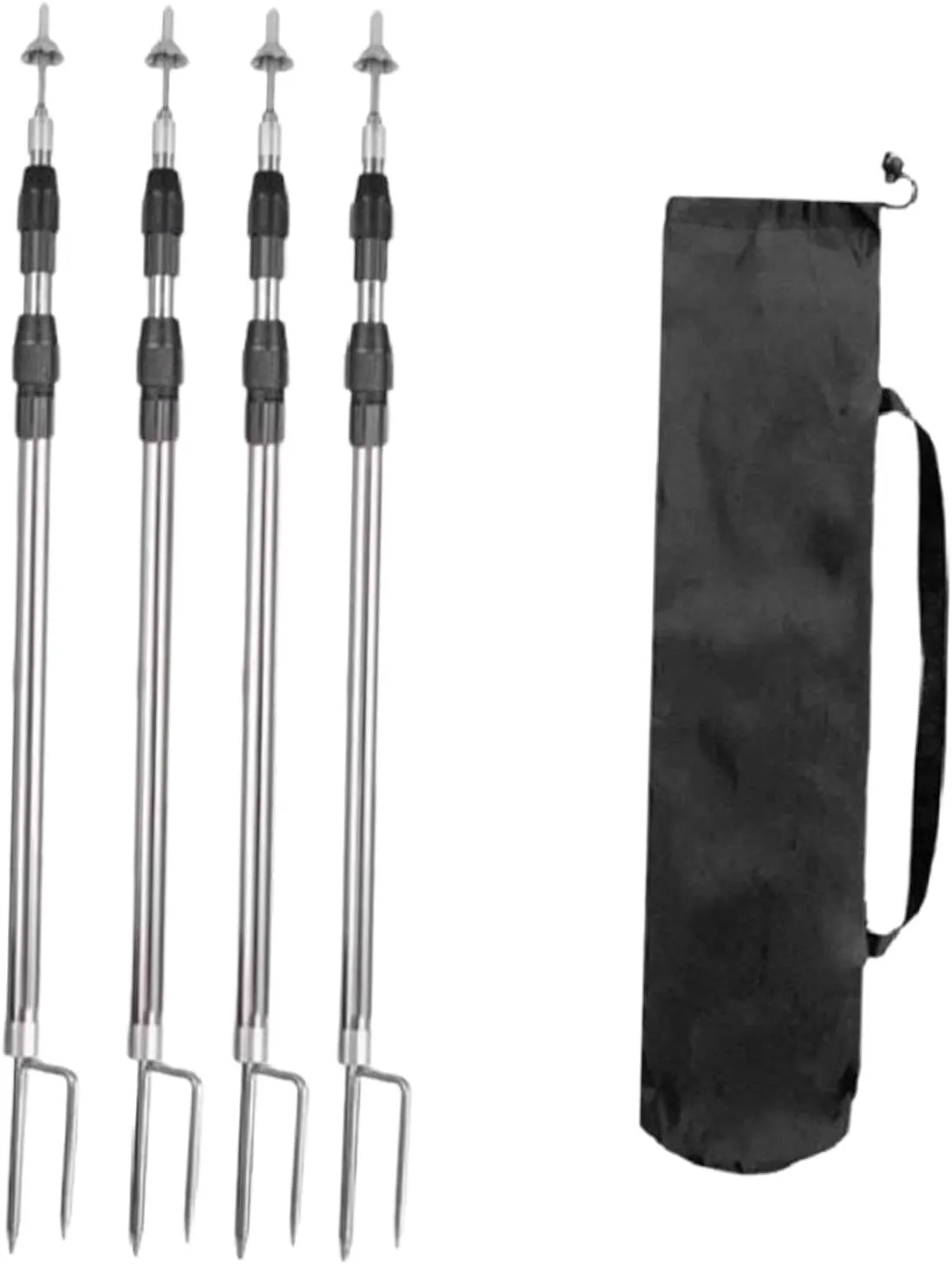 4Pcs Tarp Poles Replacement Portable Lightweight Tent Rods Telescoping Canopy Poles for Picnic Gazebo Porch Camping Outdoor