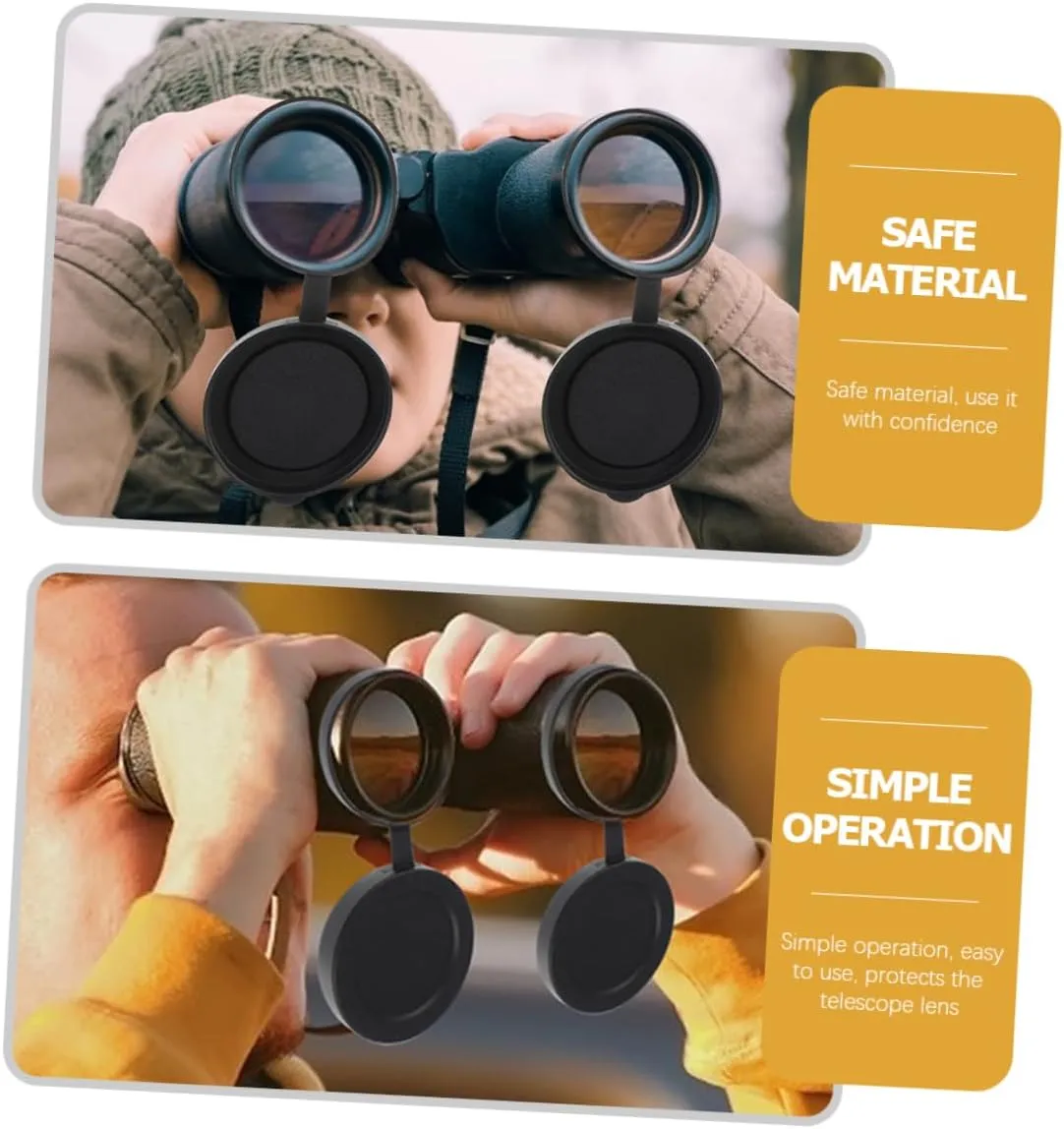 4sets Protective Objective Lens Caps for Binoculars and Scratch Lens and Simple Design for Outdoor Activities and Bird Watching