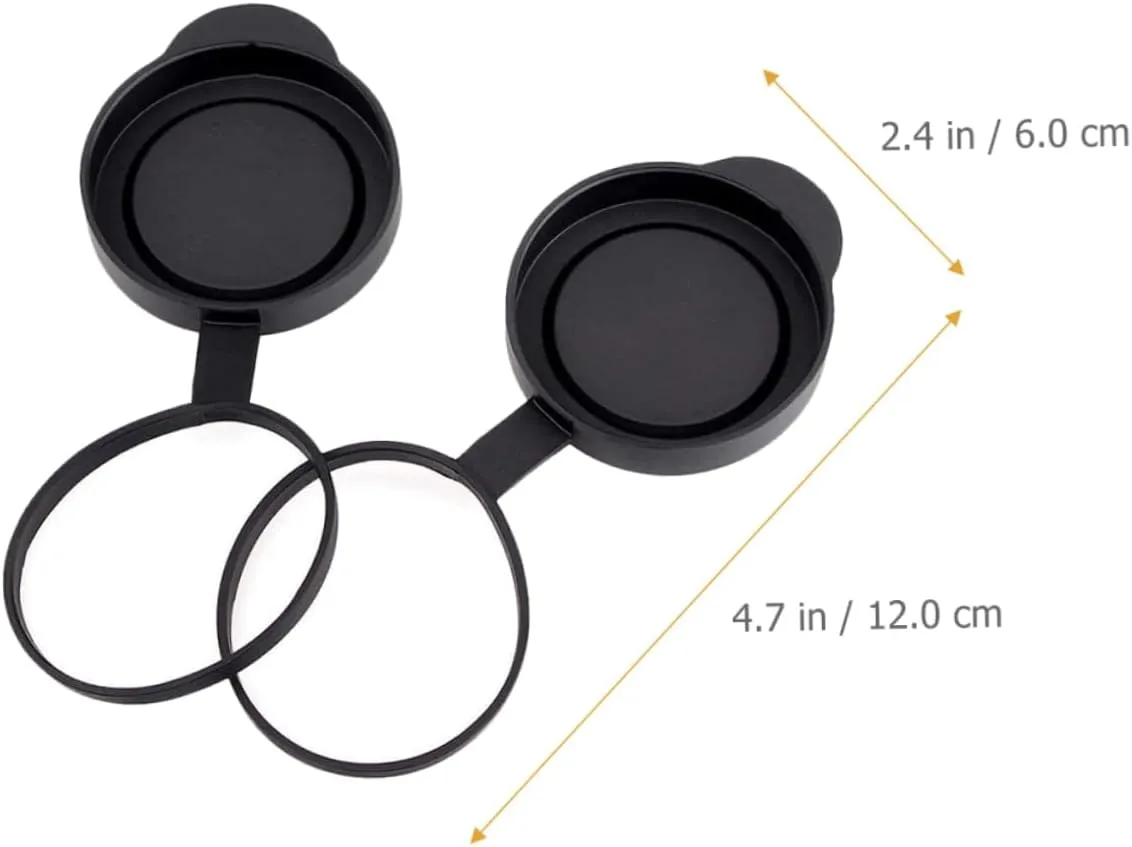4sets Protective Objective Lens Caps for Binoculars and Scratch Lens and Simple Design for Outdoor Activities and Bird Watching