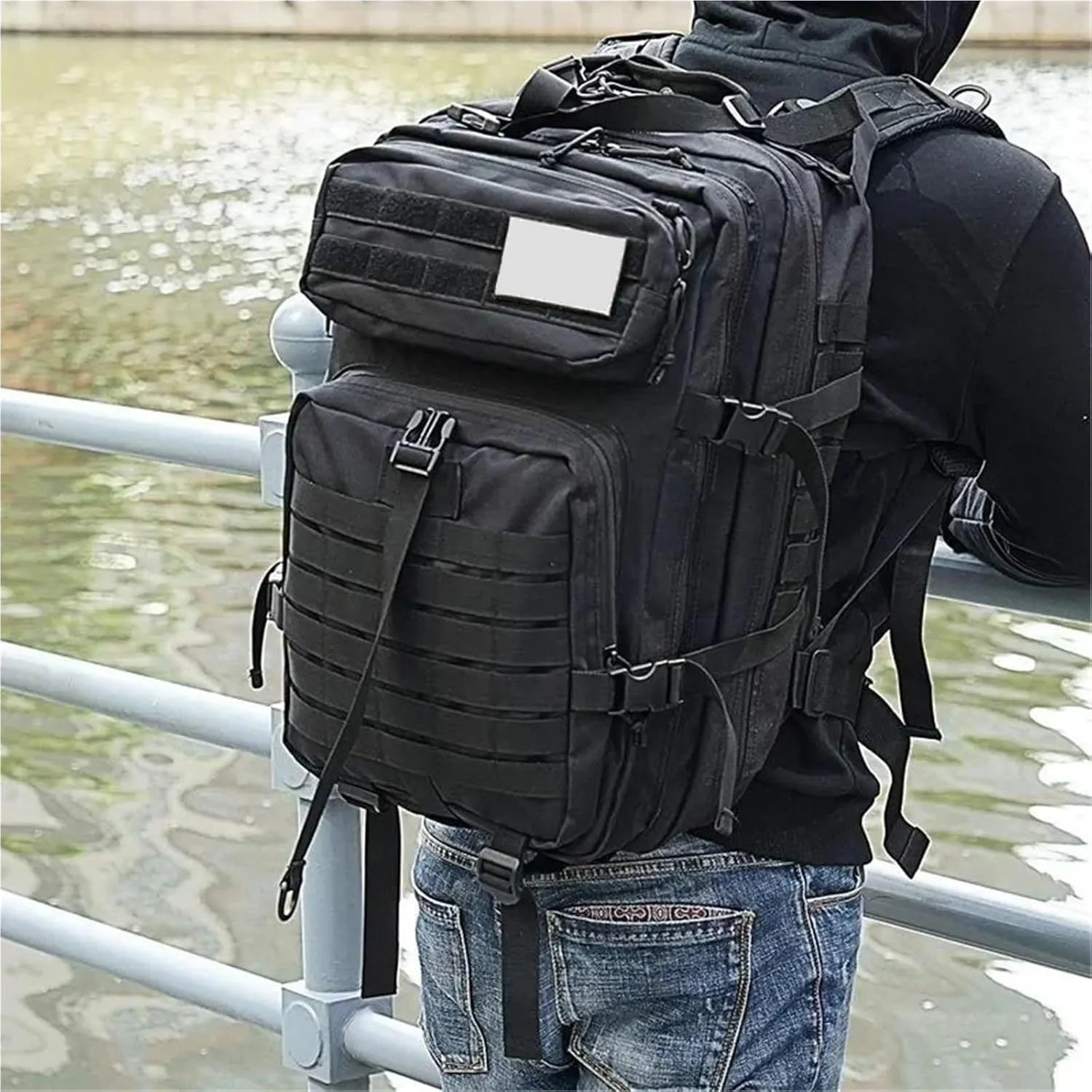 50L Tactical Backpacks Man Traveling Bags Survival Outdoor 3P Assault Pack EDC Molle Pack Hiking Trekking Hunting Bag(CAMO)