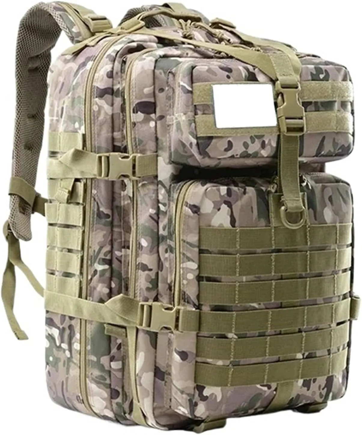 50L Tactical Backpacks Man Traveling Bags Survival Outdoor 3P Assault Pack EDC Molle Pack Hiking Trekking Hunting Bag(CAMO)