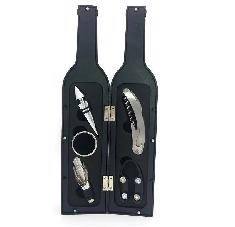 5Pcs Wine Bottle Corkscrew & Accessory Set on Sale