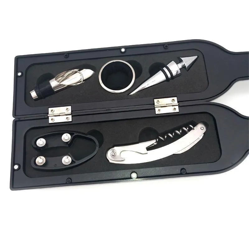 5Pcs Wine Bottle Corkscrew & Accessory Set on Sale