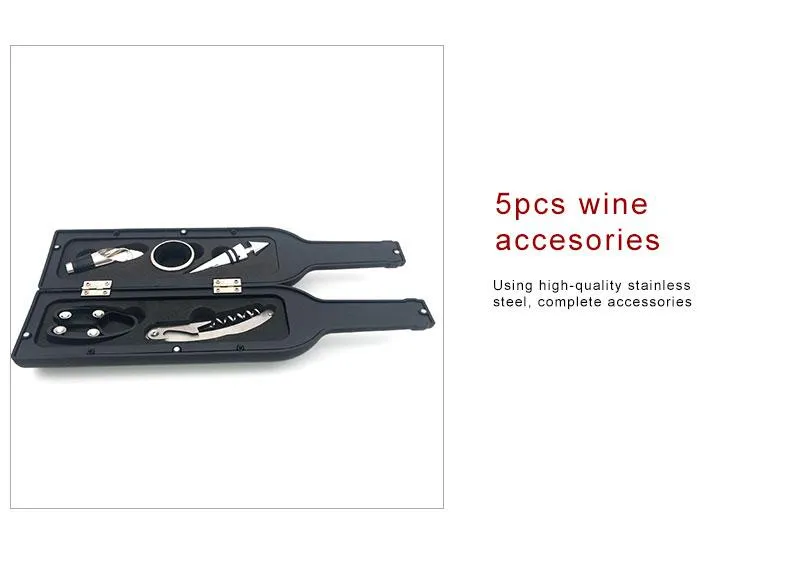 5Pcs Wine Bottle Corkscrew & Accessory Set on Sale