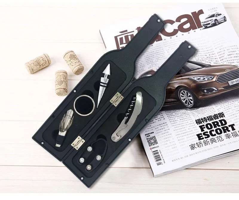 5Pcs Wine Bottle Corkscrew & Accessory Set on Sale