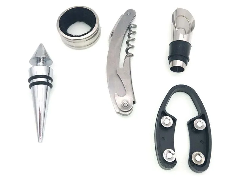 5Pcs Wine Bottle Corkscrew & Accessory Set on Sale