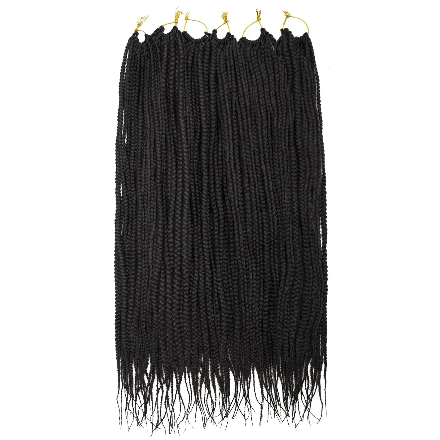 6 Packs Box Braids Crochet Hair Crochet Box Braids Pre-looped Synthetic Hair Crotchet Box Braids Hair 22 Inch (1B, 22inch) …
