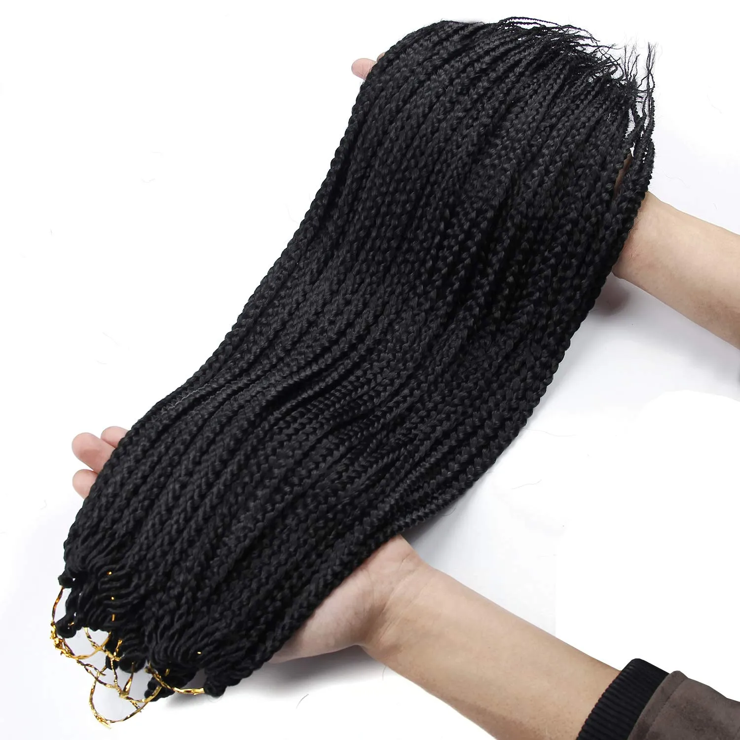 6 Packs Box Braids Crochet Hair Crochet Box Braids Pre-looped Synthetic Hair Crotchet Box Braids Hair 22 Inch (1B, 22inch) …