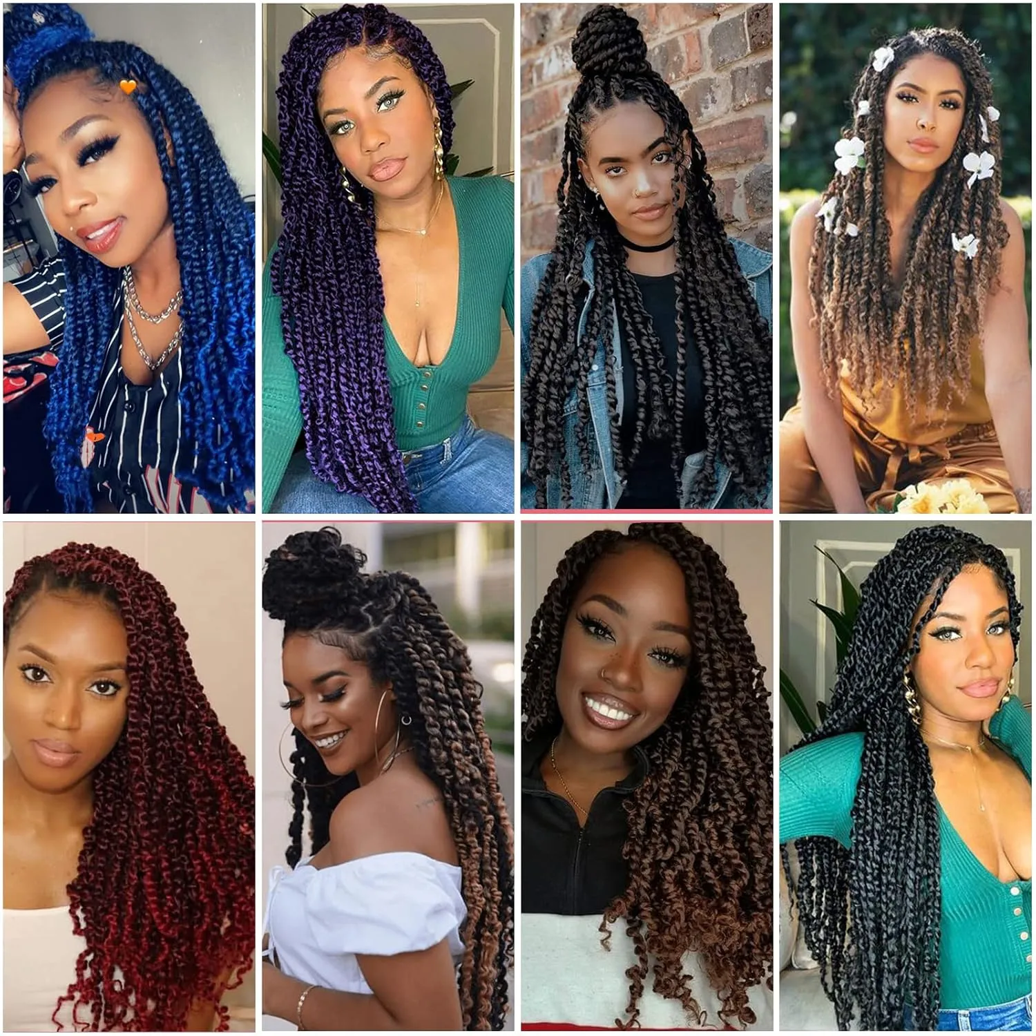 6 Packs Passion Twists Hair 18inch Ombre Water Wave Crochet Hair for Butterfly Soft Locs Synthetic Hair for Passion Twist Long Bohemian Locs Braiding Hair Extensions (18" 6packs T30#)