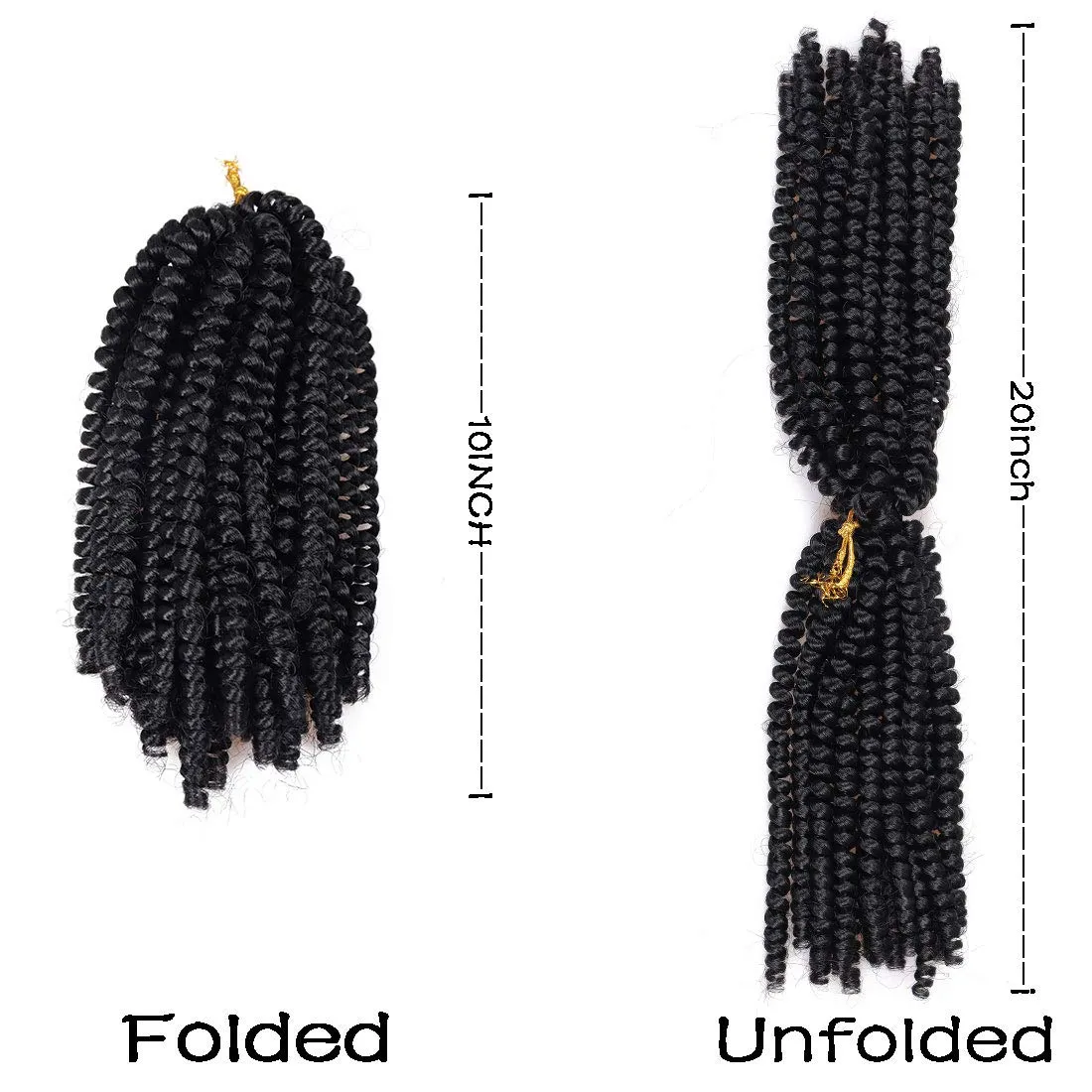 6 Packs Spring Twist Braiding Hair Spring Twists Bomb Twist Hair Synthetic Fiber Fluffy Twist Crochet Braids Low Temperature Twist Crochet Hair for Women Braiding Hair(10inch,1)