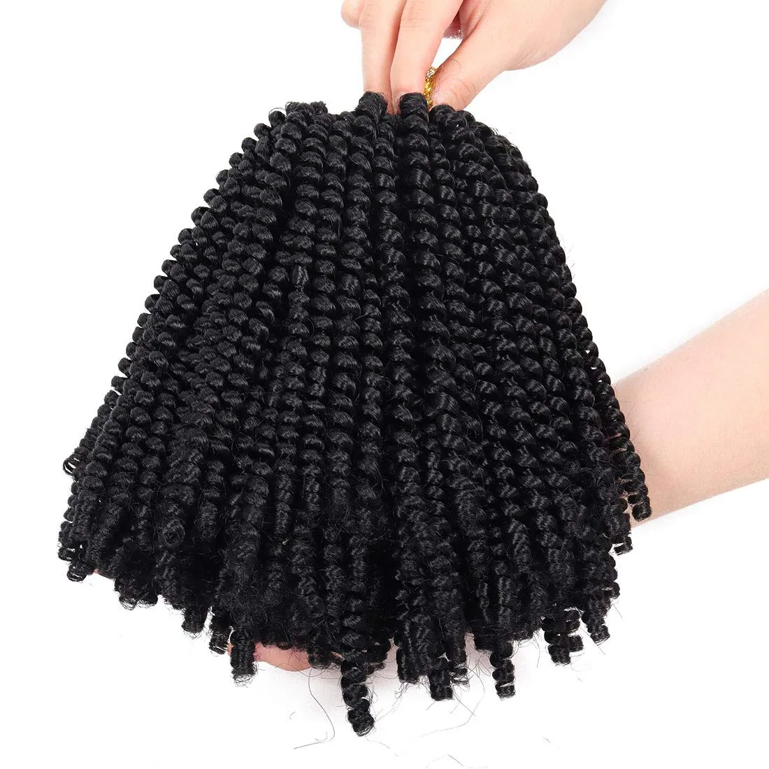 6 Packs Spring Twist Braiding Hair Spring Twists Bomb Twist Hair Synthetic Fiber Fluffy Twist Crochet Braids Low Temperature Twist Crochet Hair for Women Braiding Hair(10inch,1)