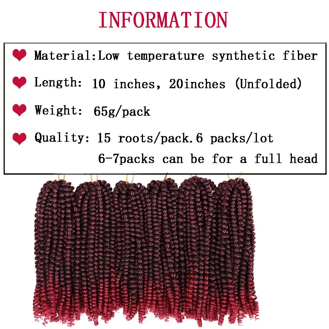 6 Packs Spring Twist Braiding Hair Spring Twists Bomb Twist Hair Synthetic Fiber Fluffy Twist Crochet Braids Low Temperature Twist Crochet Hair for Women Braiding Hair(10inch,T1B/BUG)