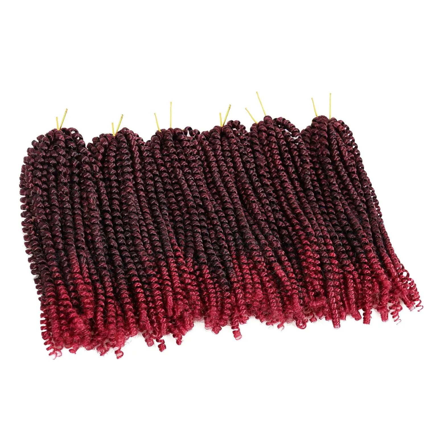 6 Packs Spring Twist Braiding Hair Spring Twists Bomb Twist Hair Synthetic Fiber Fluffy Twist Crochet Braids Low Temperature Twist Crochet Hair for Women Braiding Hair(10inch,T1B/BUG)