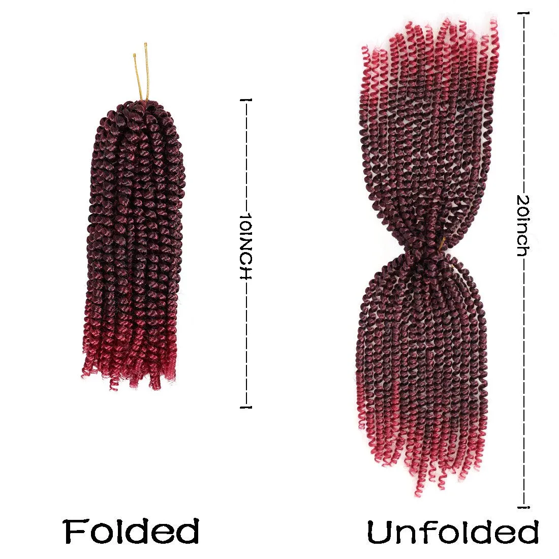 6 Packs Spring Twist Braiding Hair Spring Twists Bomb Twist Hair Synthetic Fiber Fluffy Twist Crochet Braids Low Temperature Twist Crochet Hair for Women Braiding Hair(10inch,T1B/BUG)