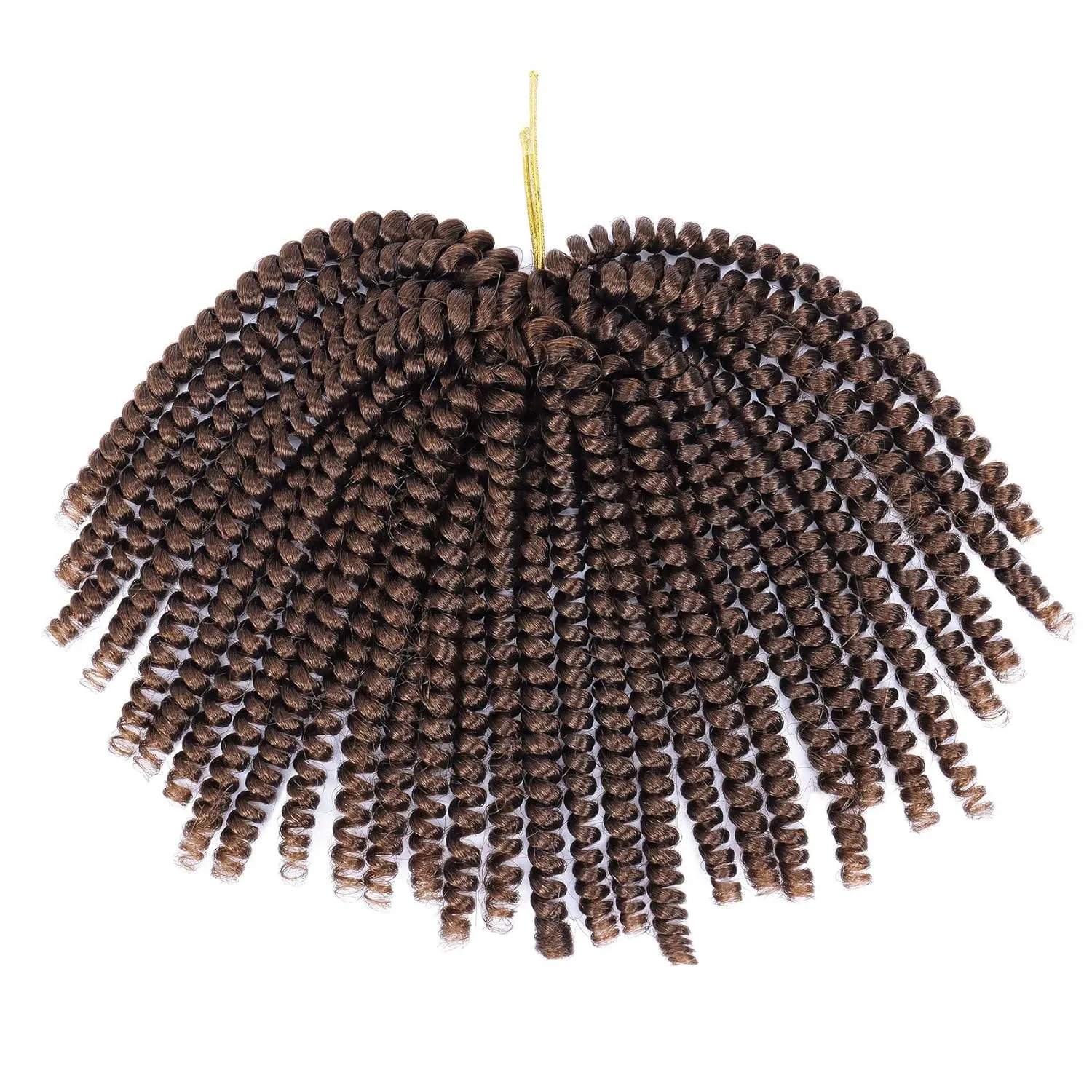6 Packs Spring Twist Crochet Hair 8inch Spring Twists Bomb Twist Hair Synthetic Fiber Fluffy Twist Crochet Braids Low Temperature Spring Twist Braiding Hair for Women Hair Extension(8inch,30)