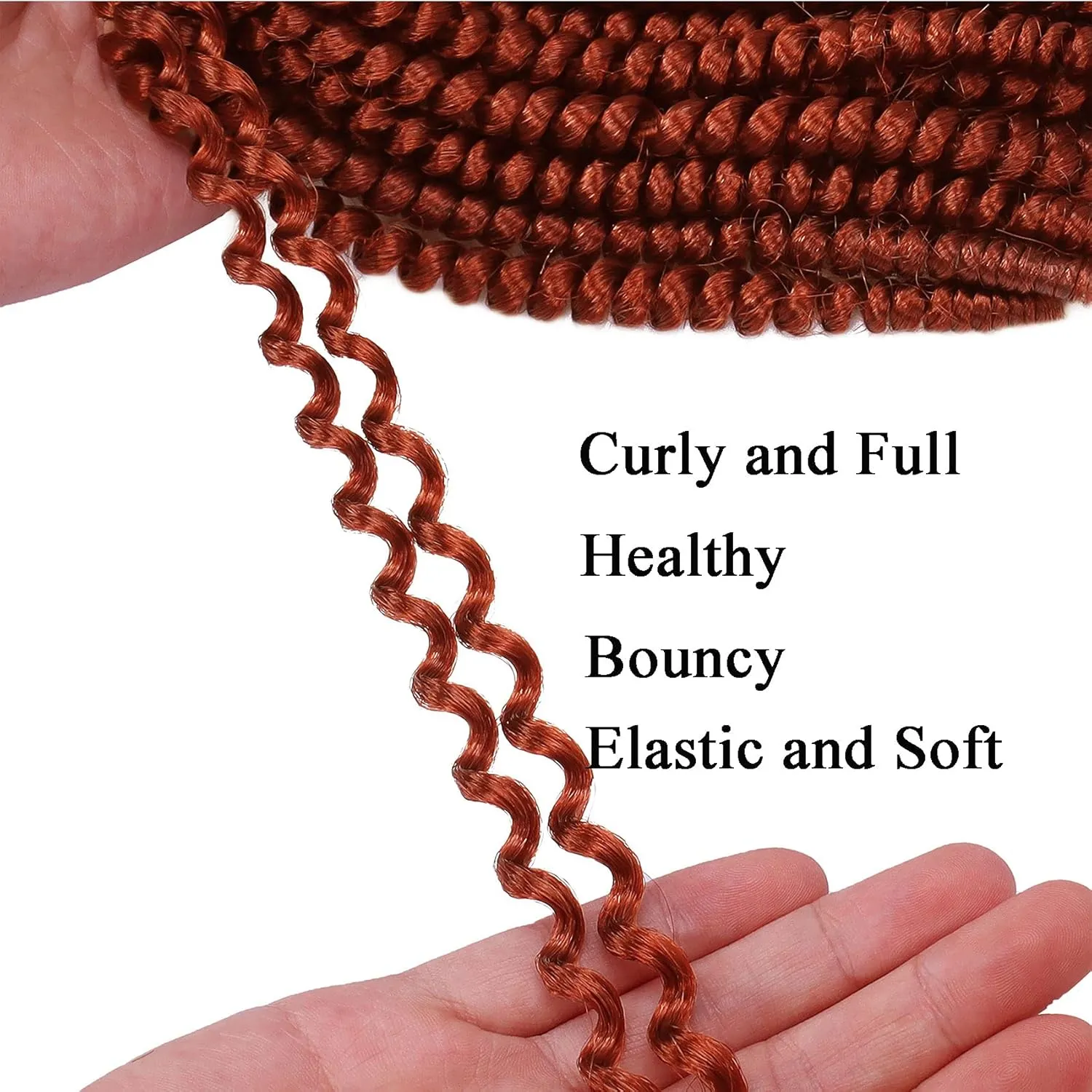 6 Packs Spring Twist Crochet Hair 8inch Spring Twists Bomb Twist Hair Synthetic Fiber Fluffy Twist Crochet Braids Low Temperature Spring Twist Braiding Hair for Women Hair Extension(8inch,350)