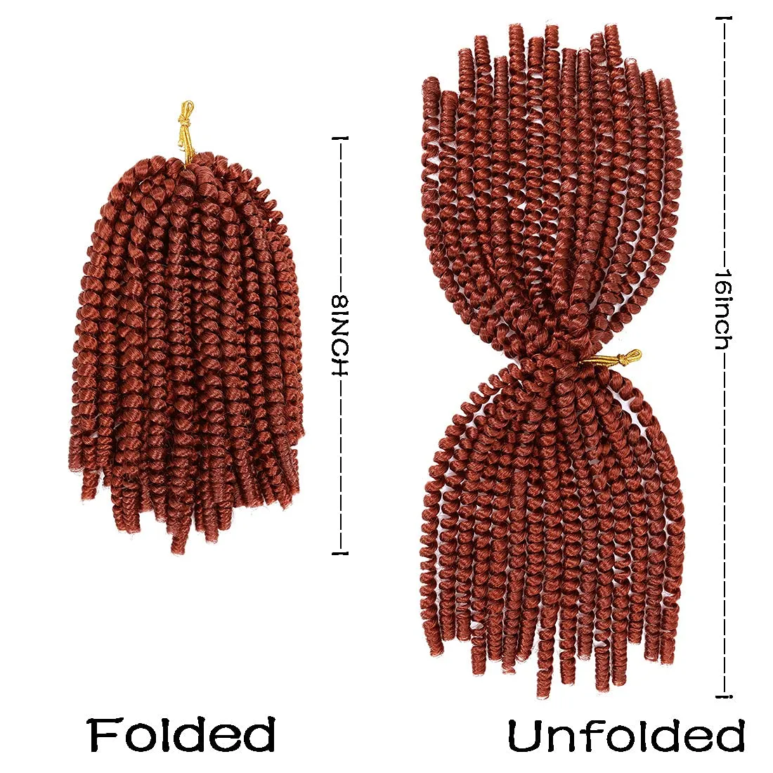6 Packs Spring Twist Crochet Hair 8inch Spring Twists Bomb Twist Hair Synthetic Fiber Fluffy Twist Crochet Braids Low Temperature Spring Twist Braiding Hair for Women Hair Extension(8inch,350)