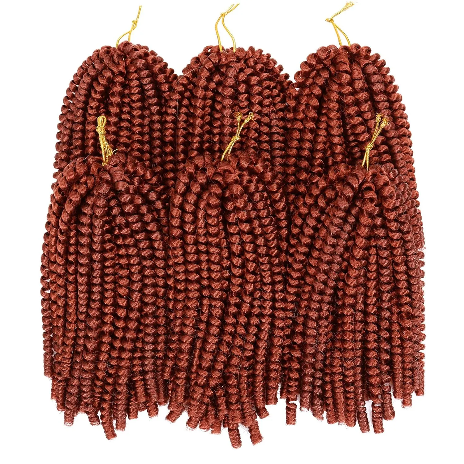 6 Packs Spring Twist Crochet Hair 8inch Spring Twists Bomb Twist Hair Synthetic Fiber Fluffy Twist Crochet Braids Low Temperature Spring Twist Braiding Hair for Women Hair Extension(8inch,350)