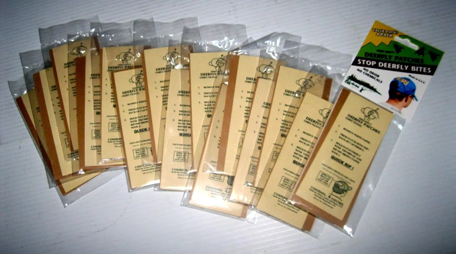 60 / Pk Deerfly Patches/TredNot Deer Fly Patch Natural Repellent
