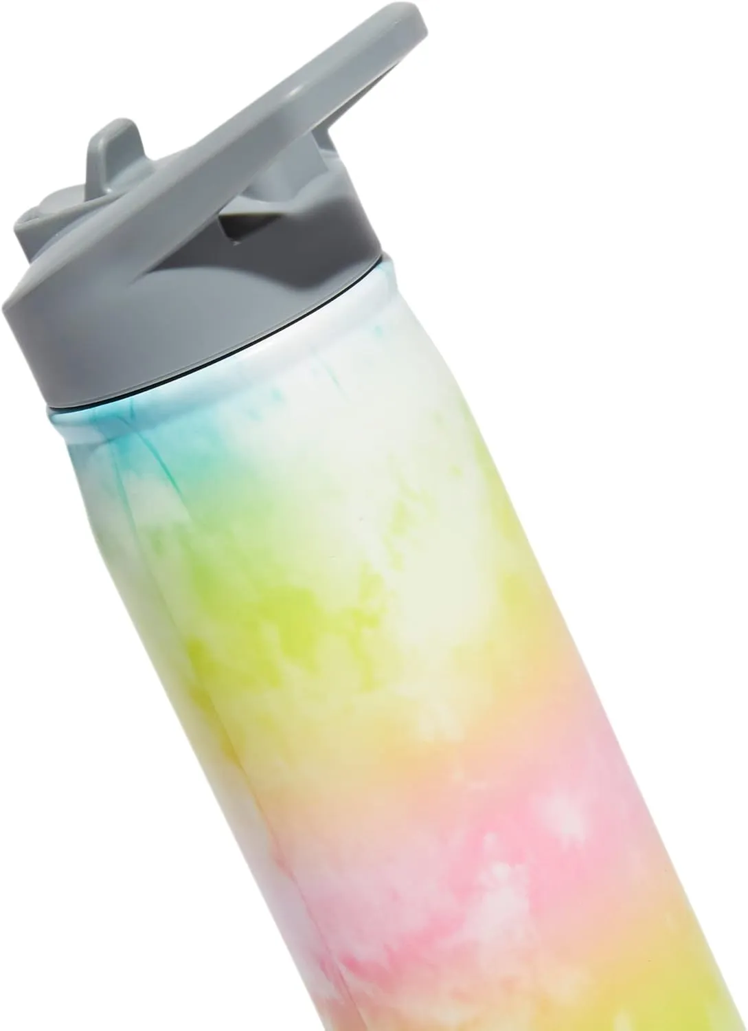 600 ML (20 oz) Straw Top Metal Water Bottle, Hot/Cold Double-Walled Insulated 18/8 Stainless Steel