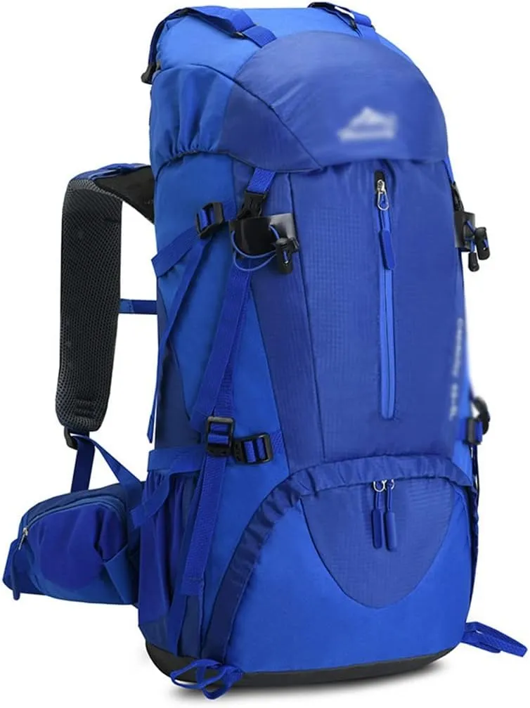 60L Mountaineering Bag Travel Backpack Outdoor Camping Rucksack Men's Backpack(Black-soul Eater1)