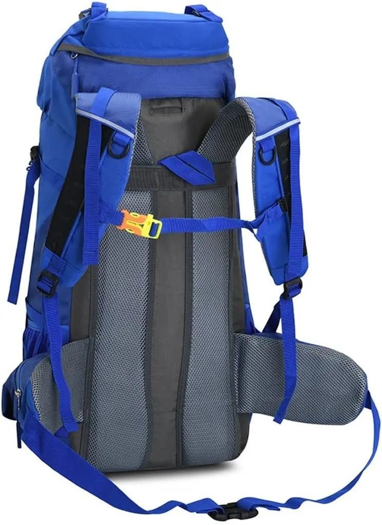 60L Mountaineering Bag Travel Backpack Outdoor Camping Rucksack Men's Backpack(Black-soul Eater1)