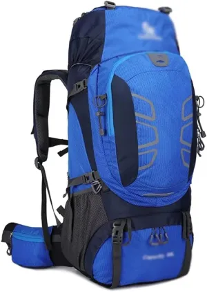 60L Mountaineering Hiking Outdoor Men's and Women's Bag Camping Mountaineering Backpack Travel Bag (Color : E, Size : 77x31x27cm)