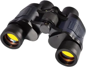 60x60 Night Vision Binoculars with Coordinates, High-Power 4K Telescope, Red Film Optics, Compact and Portable for Civil Use