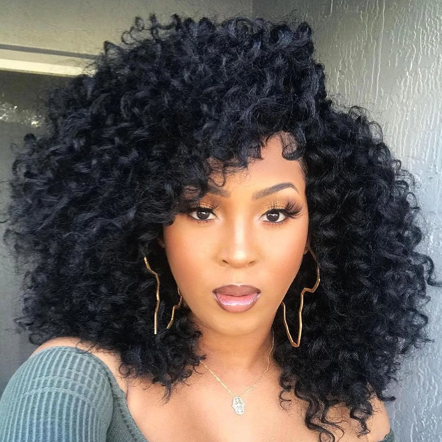 7 Packs Curly Crochet Hair for Black Women 10 Inch GOGO Curl Crochet Hair Deep Ocean Wave Crochet Hair Synthetic Bohemian Crochet Braids(10 inch, 1B)