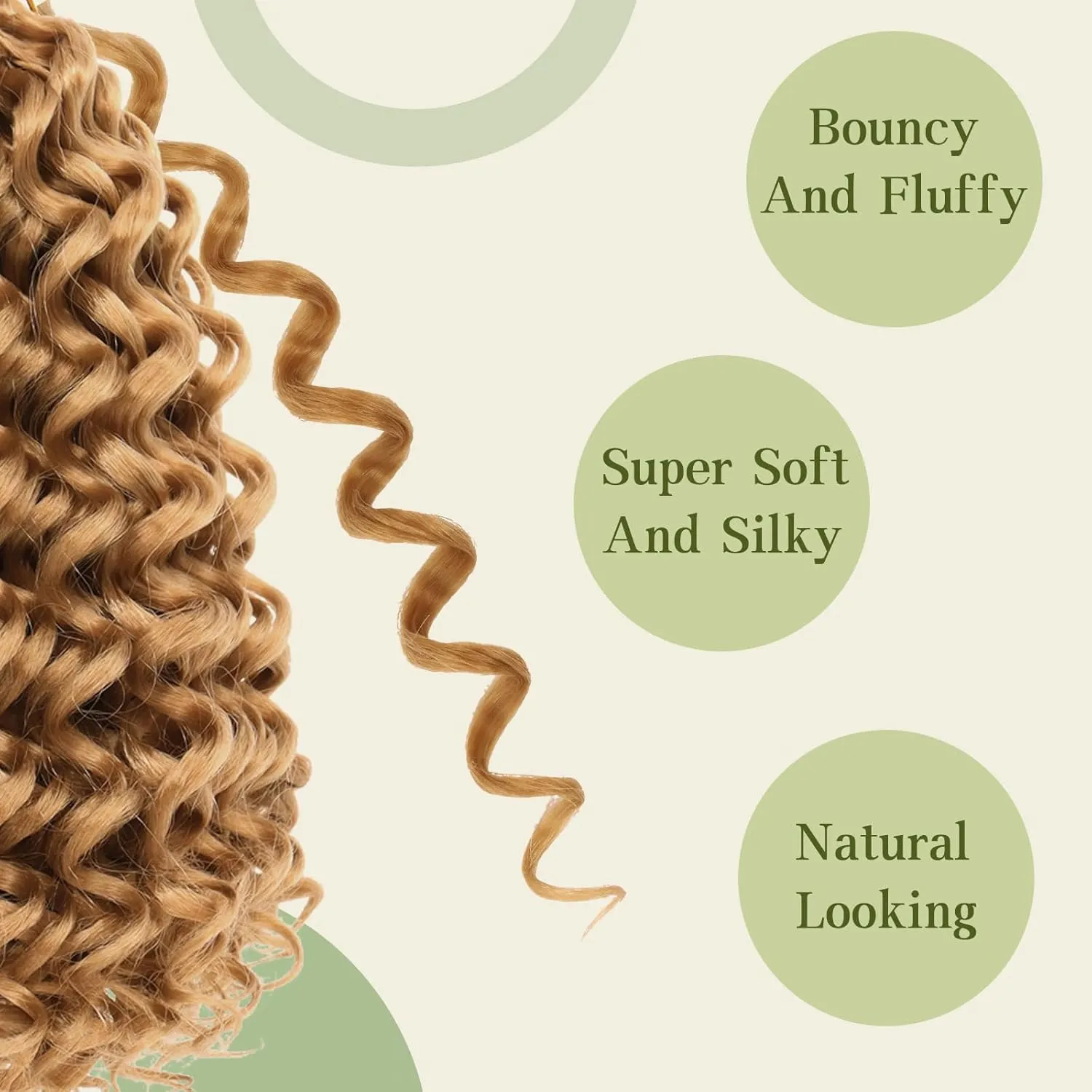 7 Packs Curly Crochet Hair for Black Women 10 Inch GOGO Curl Deep Ocean Water Wave Crochet Hair Synthetic Bohemian Beach Curl Crochet Braids Braiding Hair (10 inch, #27)