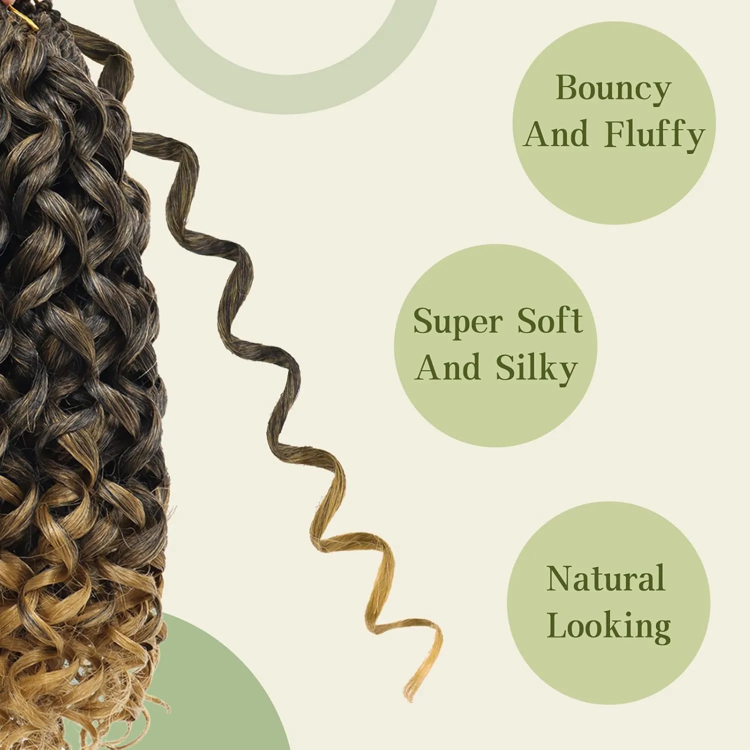 7 Packs Curly Crochet Hair for Black Women 10 Inch GOGO Curl Deep Ocean Water Wave Crochet Hair Synthetic Bohemian Beach Curl Crochet Braids Braiding Hair (10 inch, T27)