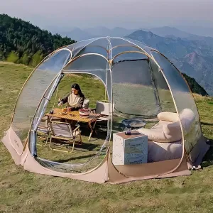8-10 Person Clear Sports Tent, Instant Pop Up Bubble Tent, Portable Outdoor Folding Tent Kit, Weatherproof Outdoor Shelter with Clear View, for Football, Sporting Events, Sunbathing