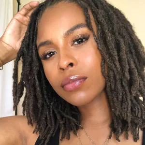 8 inch 30 Strands Loc Extensions Human Hair for Women/Men Can Be Dyed Bleached Curled Full Handmade Permanent Dreadlock Extensions 0.6cm Width