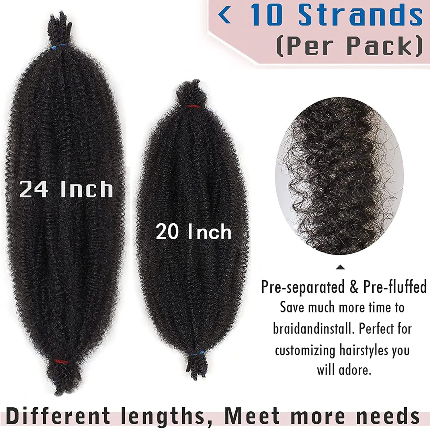 8 Packs Copper Red Springy Afro Twist Crochet Hair 24 Inch Pre-Separated Spring Twist Hair Marley Crochet Braiding For Distressed Soft Locs Hair Extension For Women(8 Strands/Pack,350#)