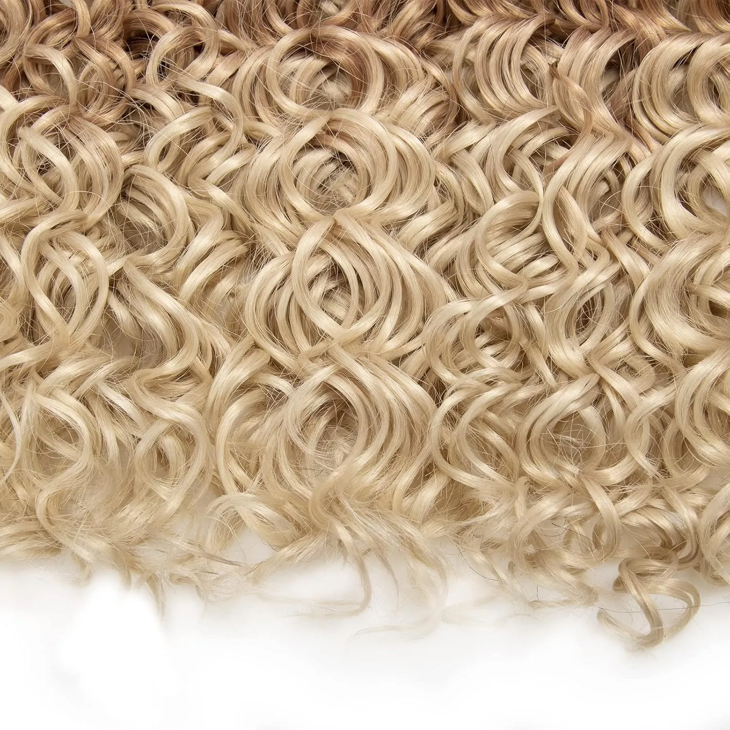 8 Packs Curly Crochet Hair GoGo Curl Crochet hair for Black Women Deep Wave Braiding hair,Synthetic Bohemian Crochet Braid Water Wave Crochet hair Extensions (1B/27/613, 18inch)