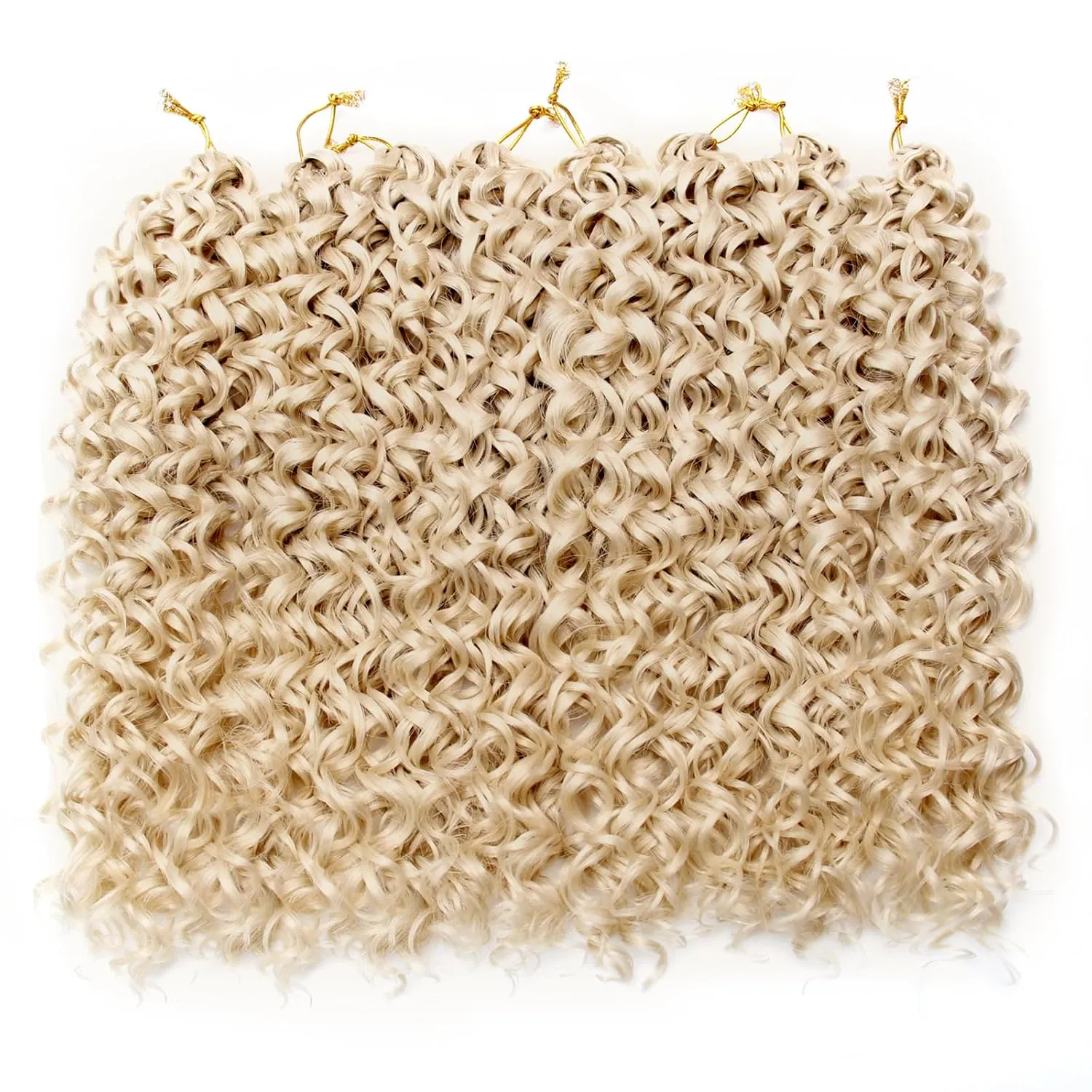 8 Packs Curly Crochet Hair GoGo Curl Crochet hair for Black Women Deep Wave Braiding hair,Synthetic Bohemian Crochet Braid Water Wave Crochet hair Extensions (613#, 18inch)