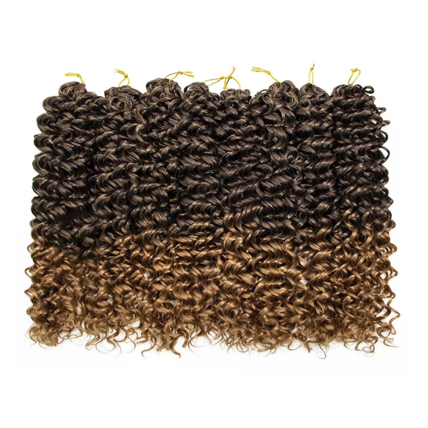 8 Packs Curly Crochet Hair GoGo Curl Crochet hair for Women Deep Wave Braiding hair,Synthetic Bohemian Crochet Braid Water Wave Crochet hair Extensions (1B/27, 12inch)