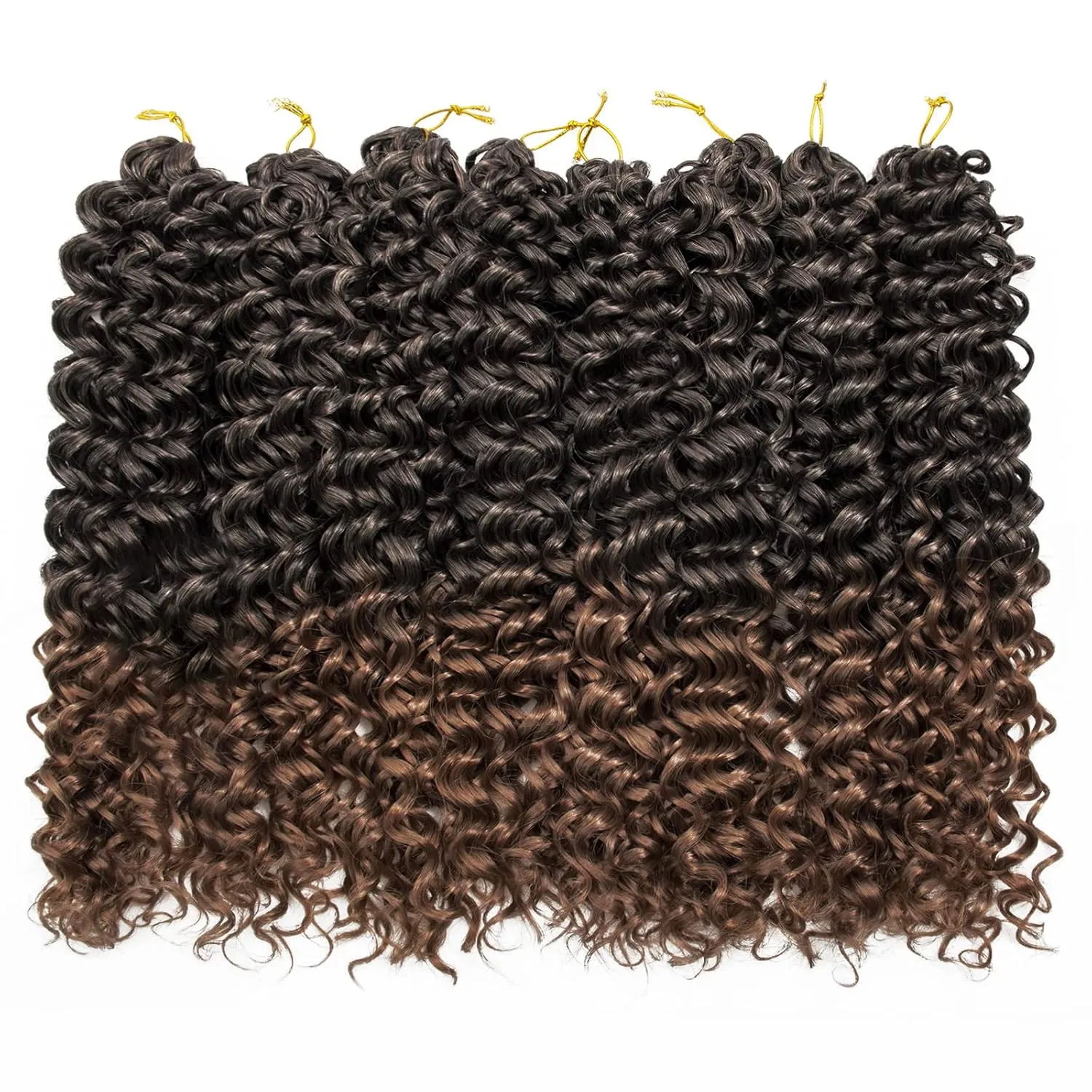 8 Packs Curly Crochet Hair GoGo Curl Crochet hair for Women Deep Wave Braiding hair,Synthetic Bohemian Crochet Braid Water Wave Crochet hair Extensions (1B/30, 18inch)