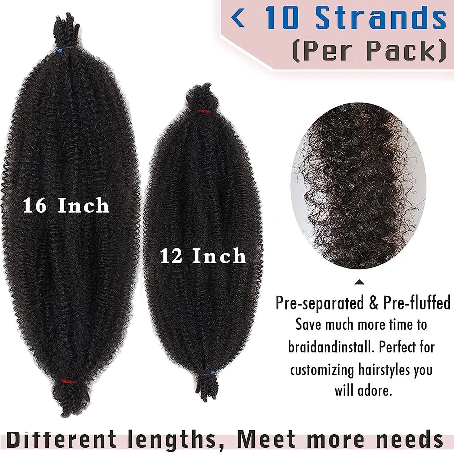 8 Packs Springy Afro Twist Hair Wine Red Spring Twist For Distressed Soft Locs 16 Inch Synthetic Pre-Separated Crochet Braiding Hair Long Marley Twist Hair Extension For Women(8 Strands/Pack,BUG#)