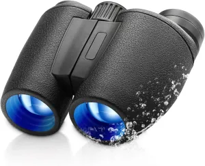 8x30 Binoculars for Adults, High Power Compact Binocular for Travel Hiking Concert Ship Cruise Hunting Bird Watching, Black Waterproof Binocular for Kid