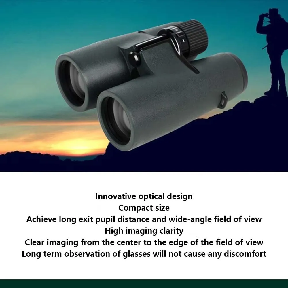 8x42ED Compact Binoculars for Adults – High-Powered BAK4 Prisms, Diamond White Coating, Waterproof & Fogproof, Rubber Armored – Ideal for Bird Watching, Hunting, Travel, Outdoor Sports